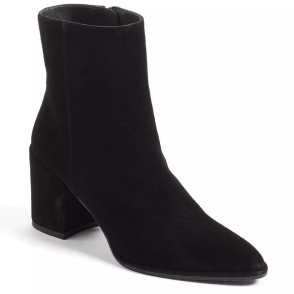 stuart weitzman black suede ankle boots